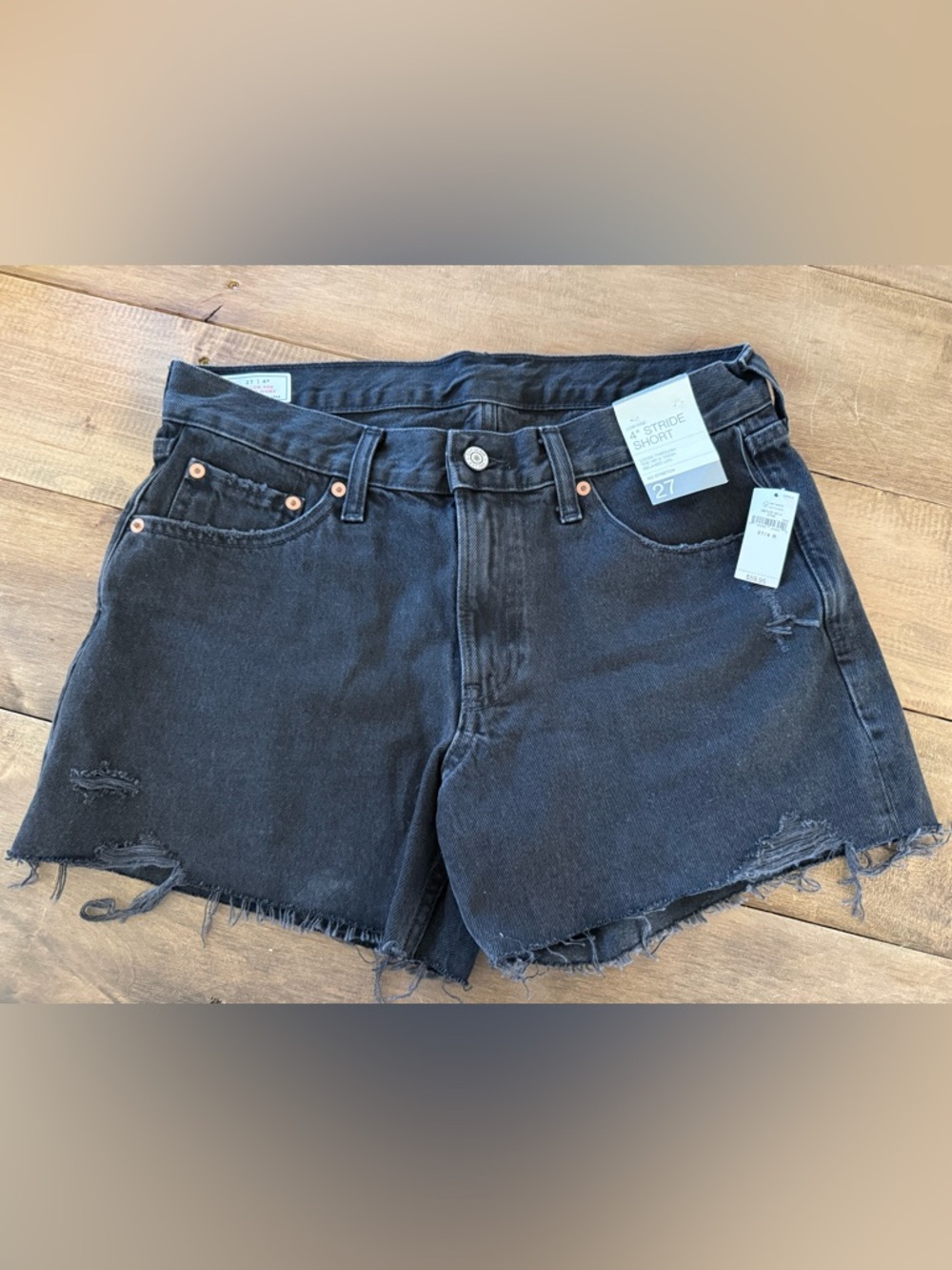 GAP Black Denim Cut-Off Jean Shorts